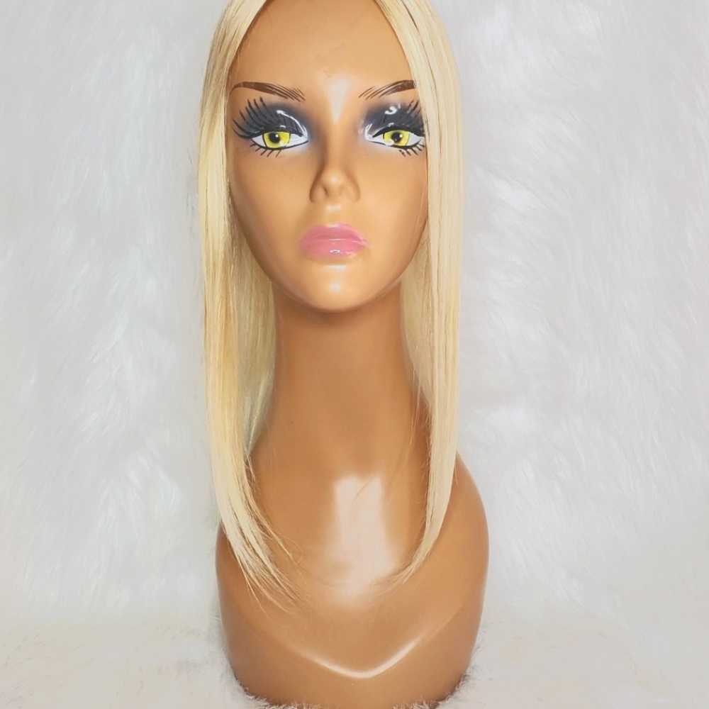 Women Hair Piece Topper 100%Human Hair 5x4" Light Blonde 16"